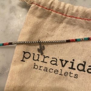 Pura Vida Seed Bead Choker- Cactus Charm